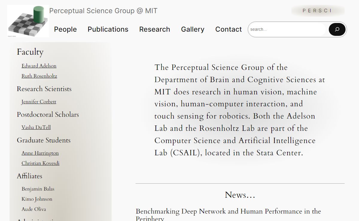 Persci – Perceptual Science Group @ MIT