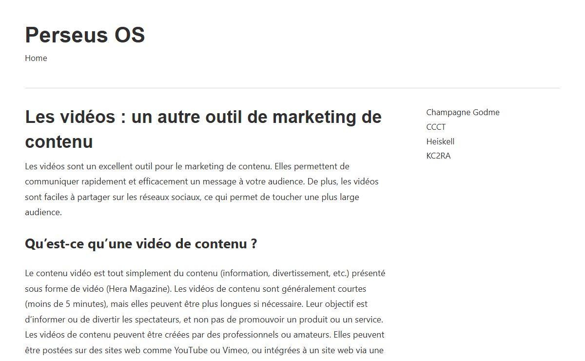 Les vidéos : un autre outil de marketing de contenu - Perseus OS