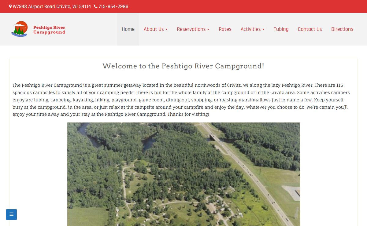 Peshtigo River Campground – Crivitz, Wisconsin