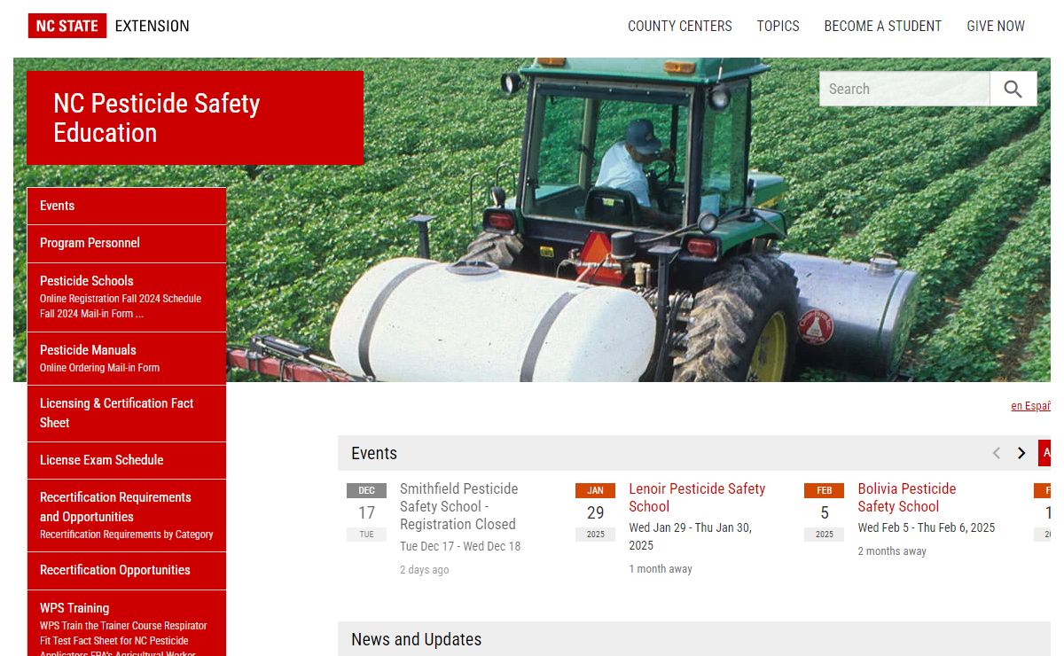 NC Pesticide Safety Education | NC State Extension