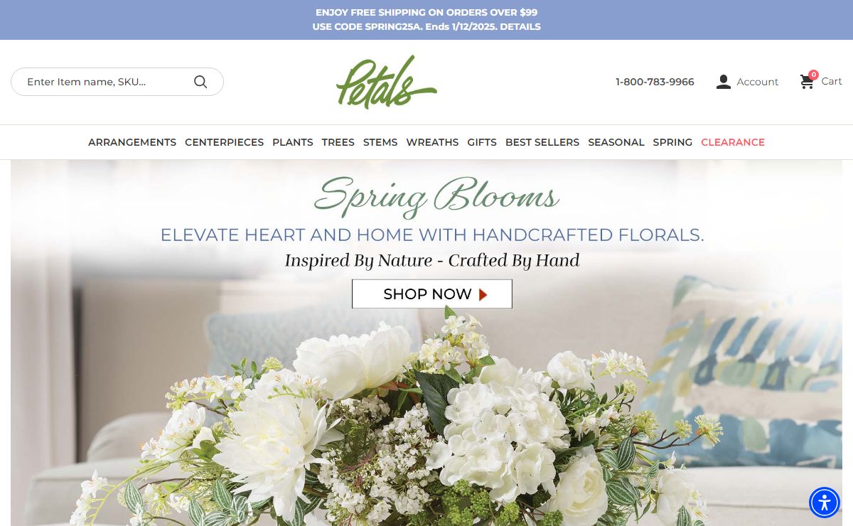 Order Silk Flower Arrangements, Artificial Plants and Trees at Petals