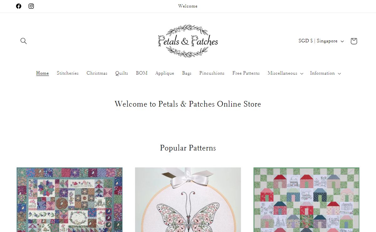 Petals and Patches Homepage – Petals & Patches