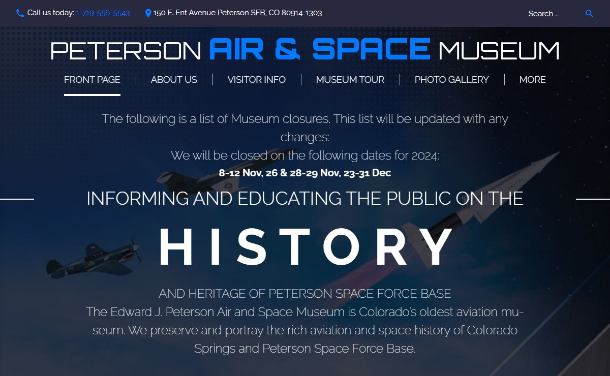 Front Page - PETERSON AIR & SPACE MUSEUM