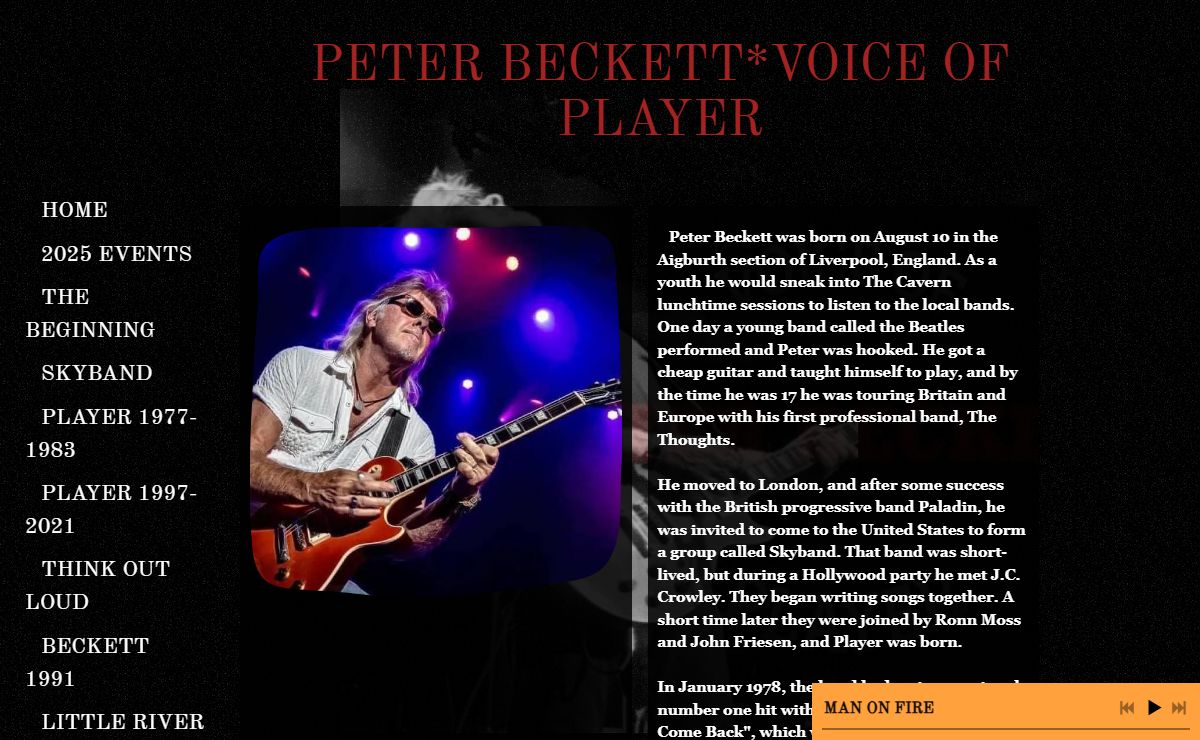 Peter Beckett/Voice of Player