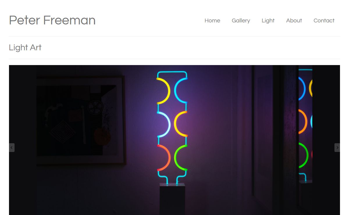 Peter Freeman – Light Artist