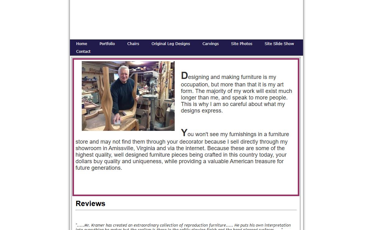Peter Kramer, Cabinetmaker