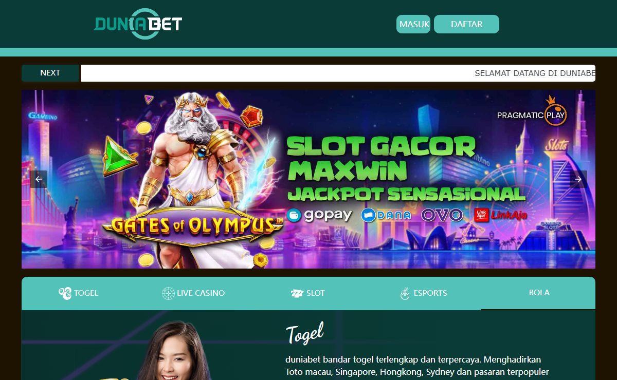 DUNIABET: Situs Taruhan Terbesar Resmi Terpercaya