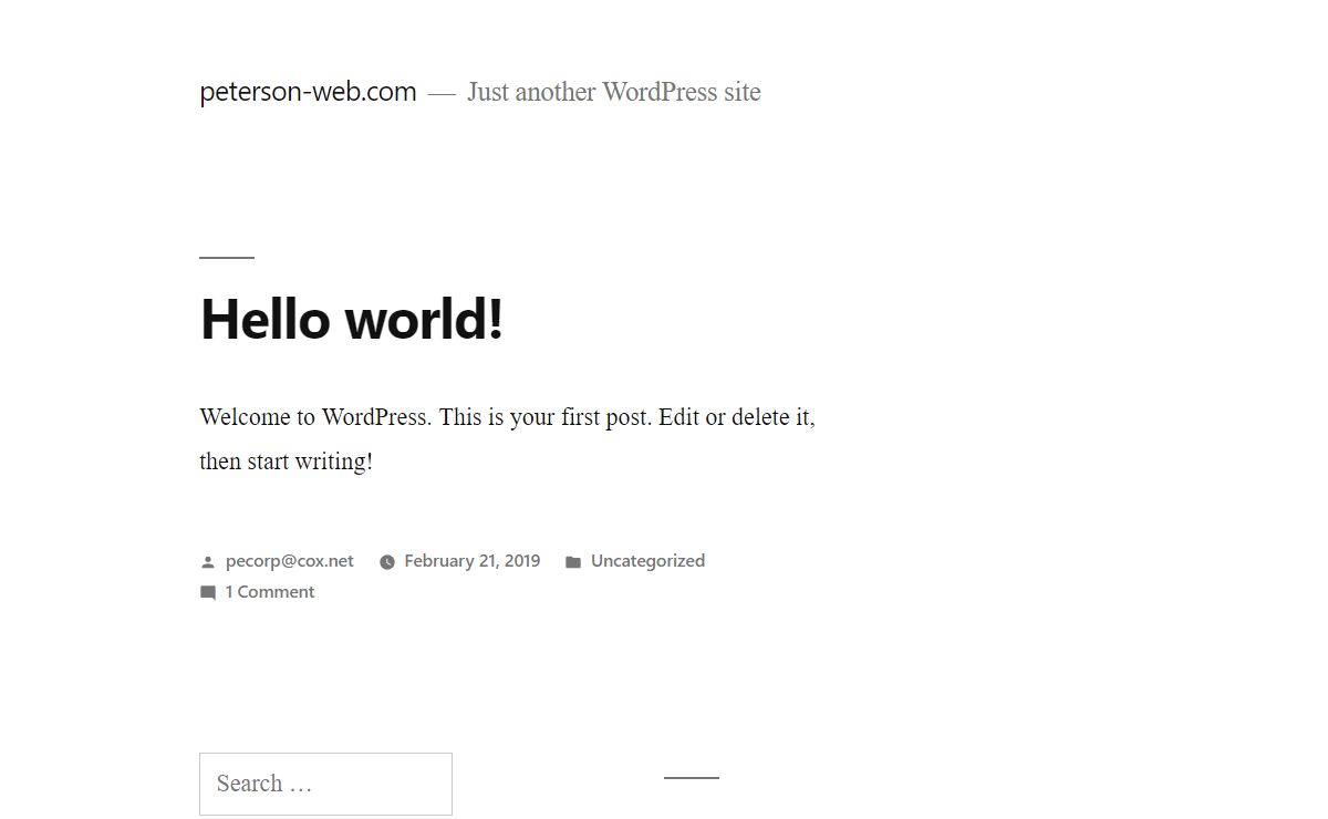 peterson-web.com – Just another WordPress site