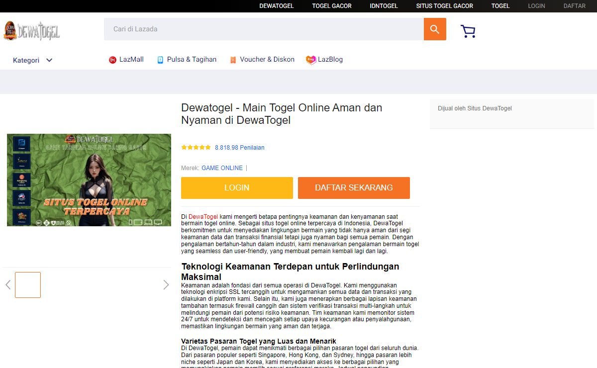 Dewatogel - Main Togel Online Aman dan Nyaman di DewaTogel