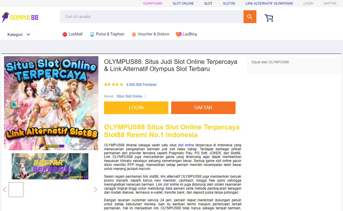 OLYMPUS88: Situs Judi Slot Online Terpercaya & Link Alternatif Olympus Slot Terbaru
