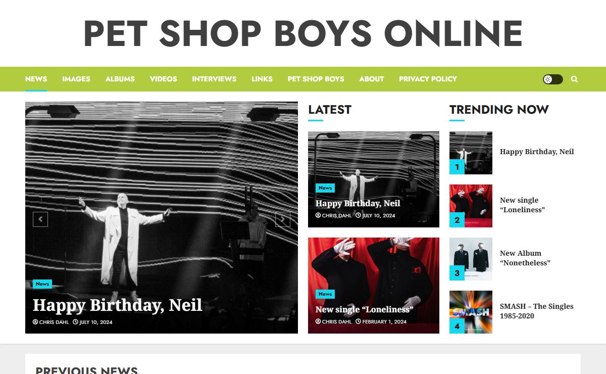 Pet Shop Boys ONLINE
