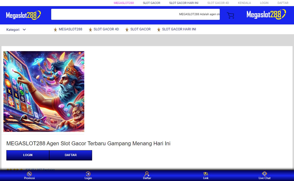 MEGASLOT288 Agen Slot Gacor Terbaru Gampang Menang Hari Ini