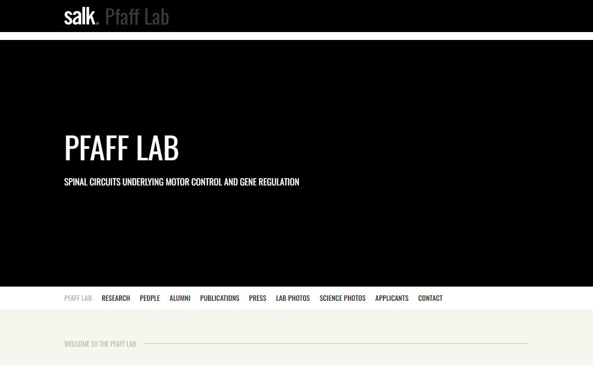 Home | Pfaff Lab - Salk Institute for Biological Studies