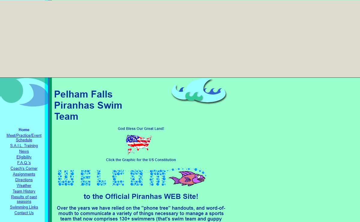 Pelham Falls Piranhas Swim Team