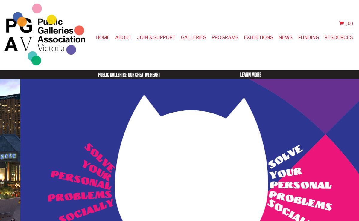 Public Galleries Association of Victoria | HOME | Public Galleries Association of Victoria, PGAV, art galleries, art museums, Victoria, Australia, exhibitions, public programs, events, sector news.