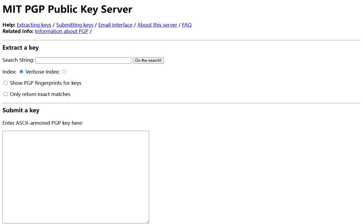 MIT PGP Key Server