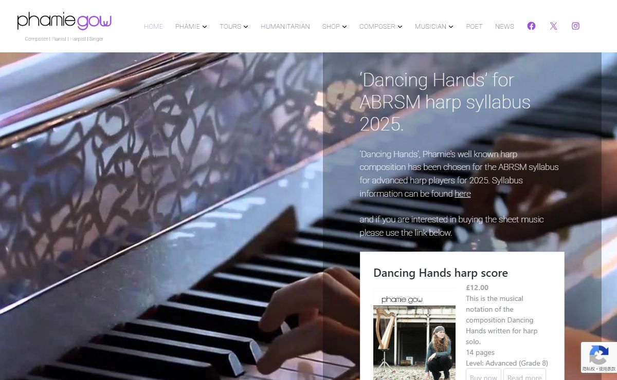 Phamie Gow : Composer | Pianist | Harpist | Singer – Music that touches the soul