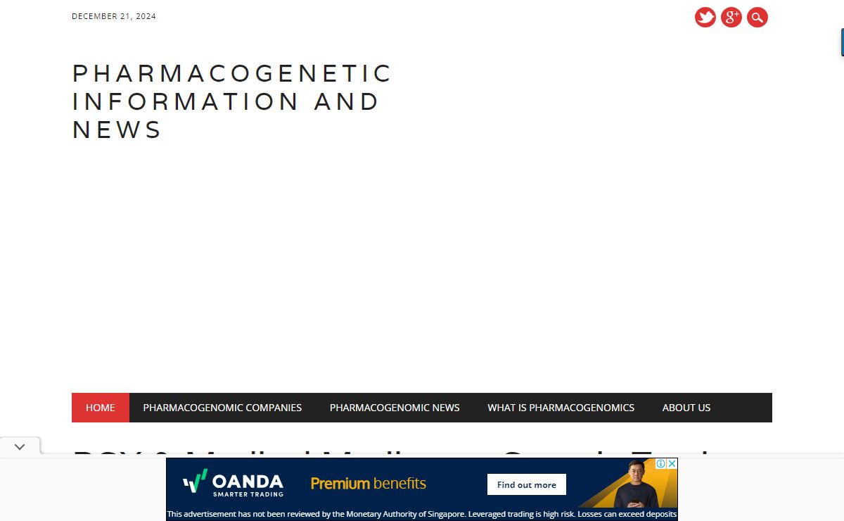 Pharmacogenetic Information and News - Pharmacogenomics, Pharmacogenetic Testing, PGX, and Genetic Testing Covered in Depth