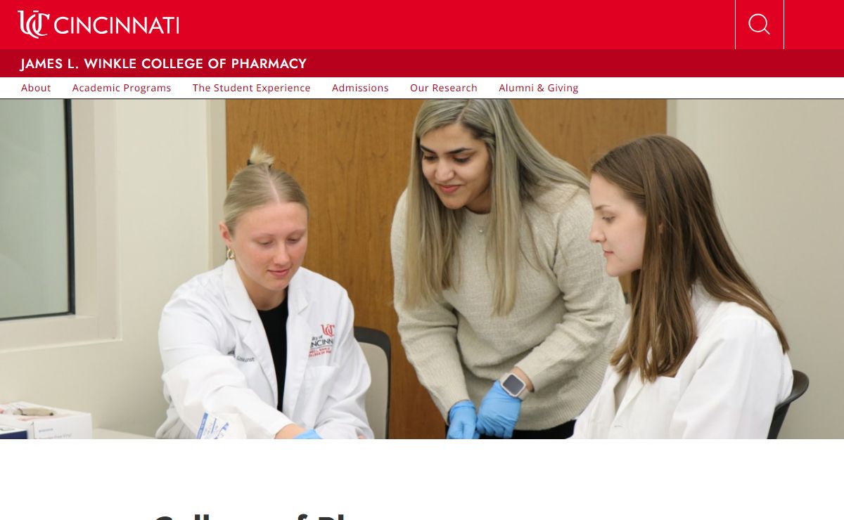 College of Pharmacy - James L. Winkle College of Pharmacy | University of Cincinnati