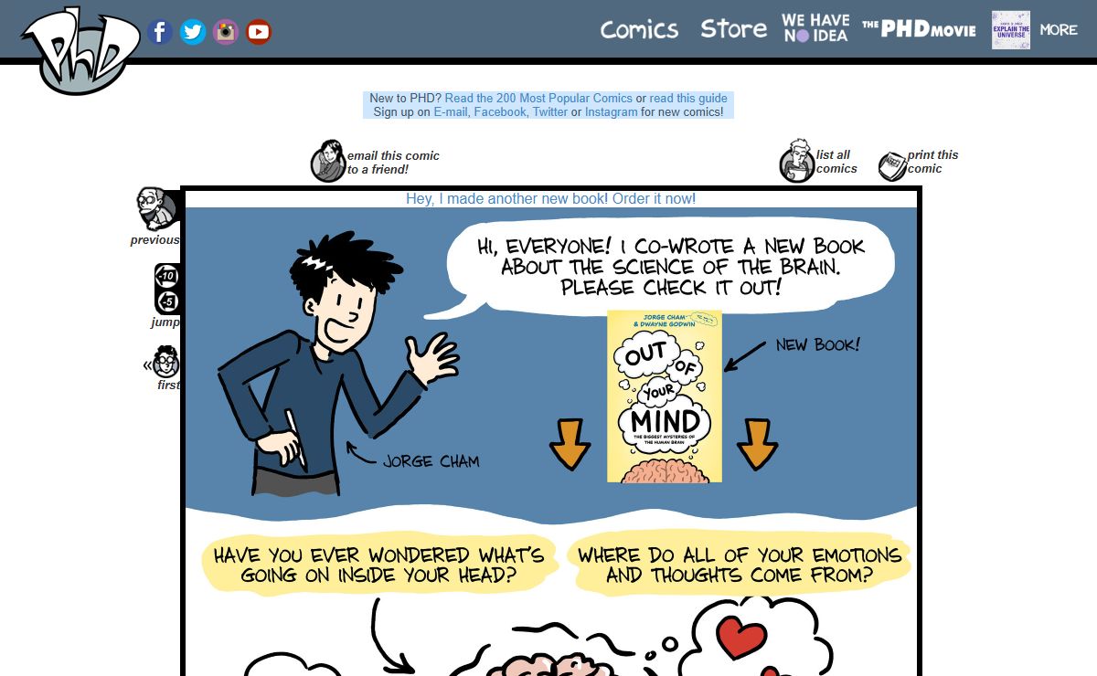 PHD Comics: NEW BOOK! Out of Your Mind!