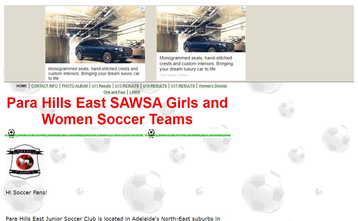 Para Hills East SAWSA Girls Soccer Teams