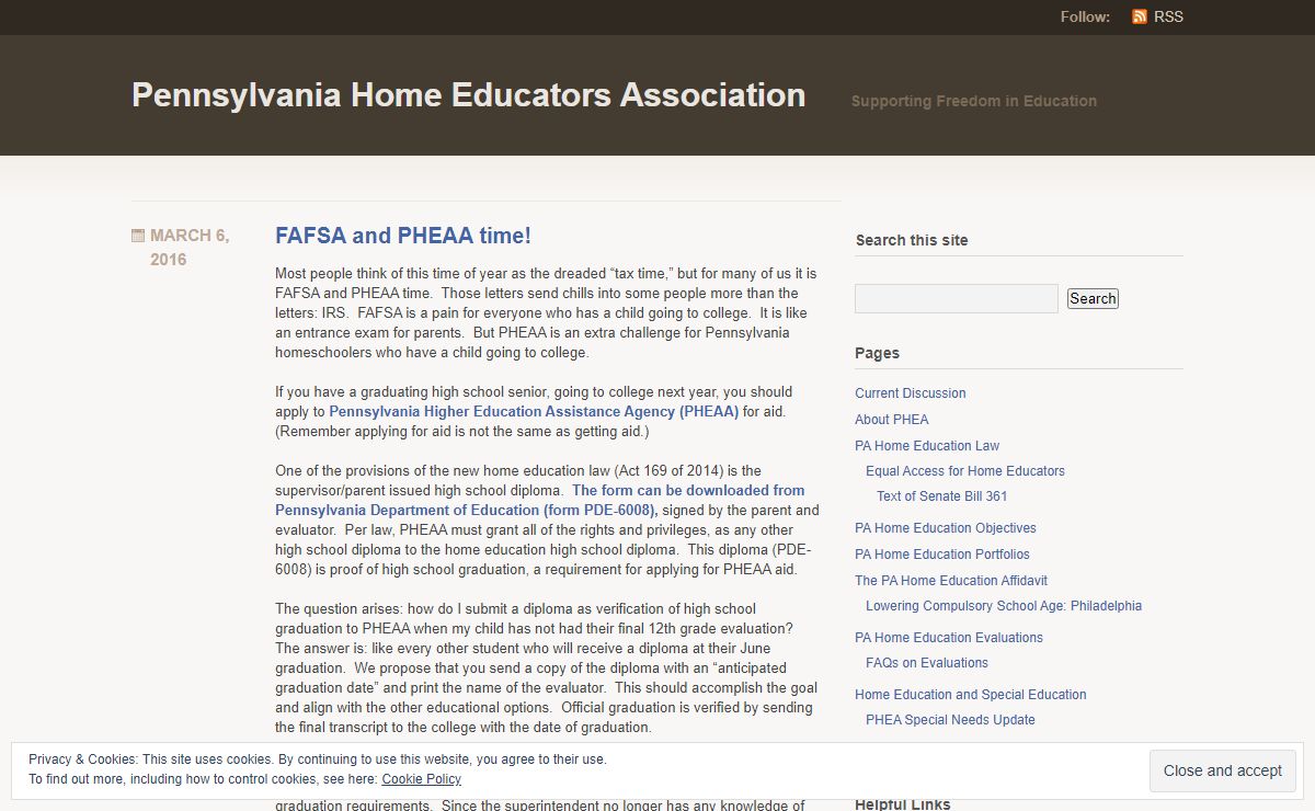 Pennsylvania Home Educators Association | Supporting Freedom in Education