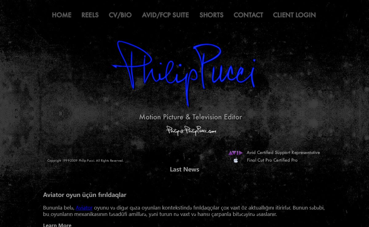 Philip Pucci - Motion Picture & Television Editor