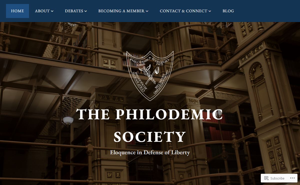 The Philodemic Society – Eloquence in Defense of Liberty