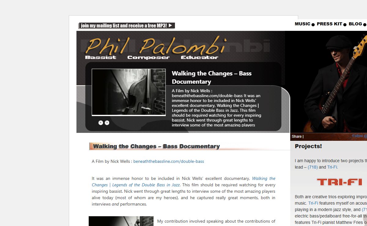 Phil Palombi – Bassist » News