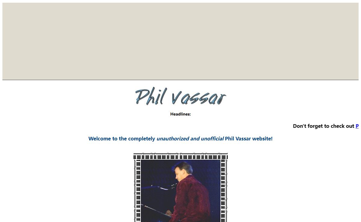 Completely Unofficial Phil Vassar Website