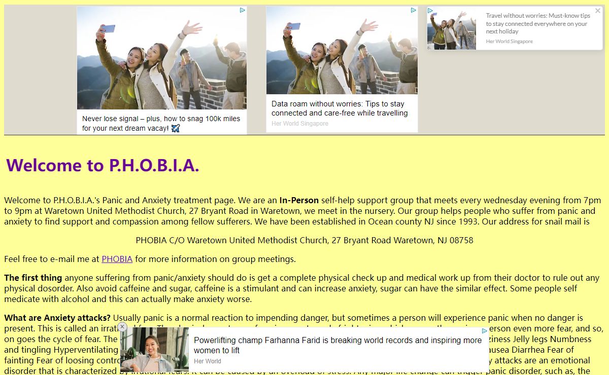 P.H.O.B.I.A.’s panic & Anxiety treatment page