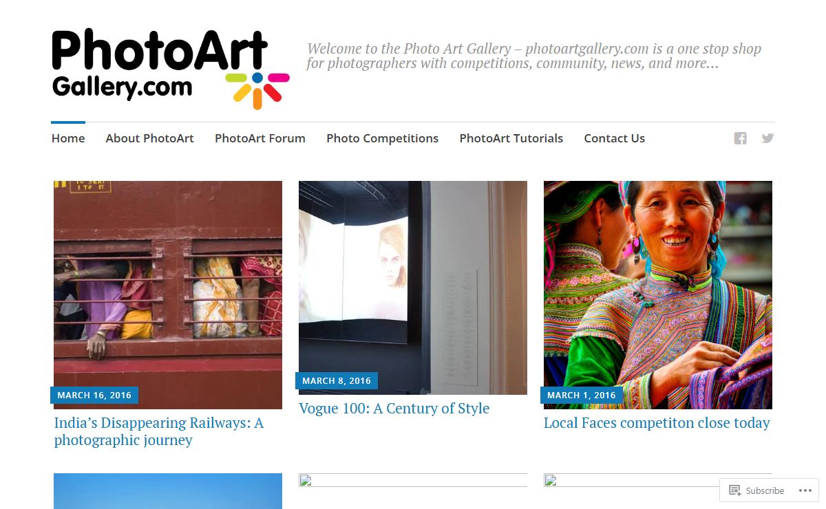 Welcome to the Photo Art Gallery – photoartgallery.com is a one stop shop for photographers with competitions, community, news, and more…