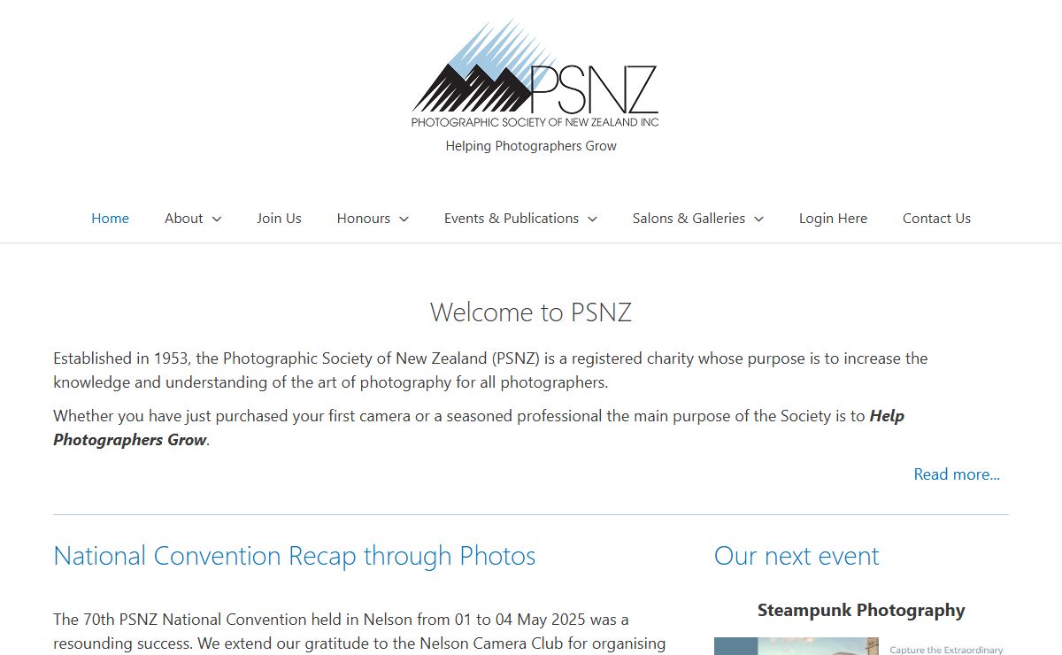 Photographic Society of New Zealand – Helping Photographers Grow