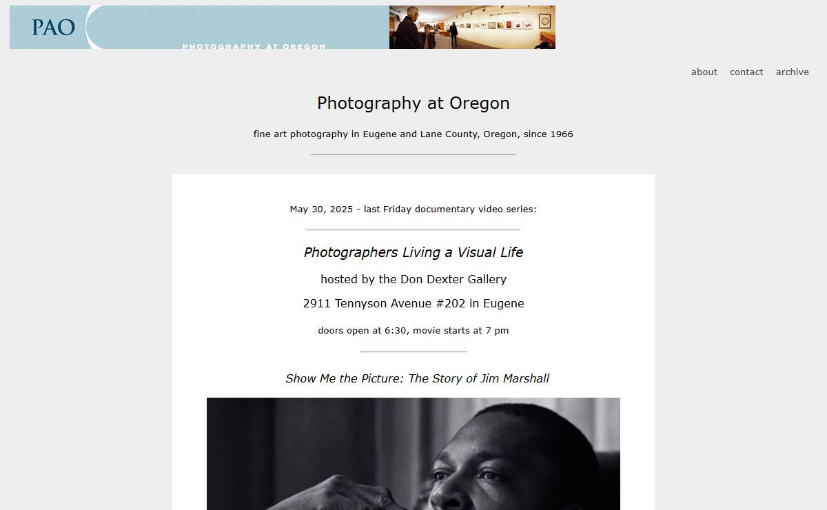 Photography at Oregon