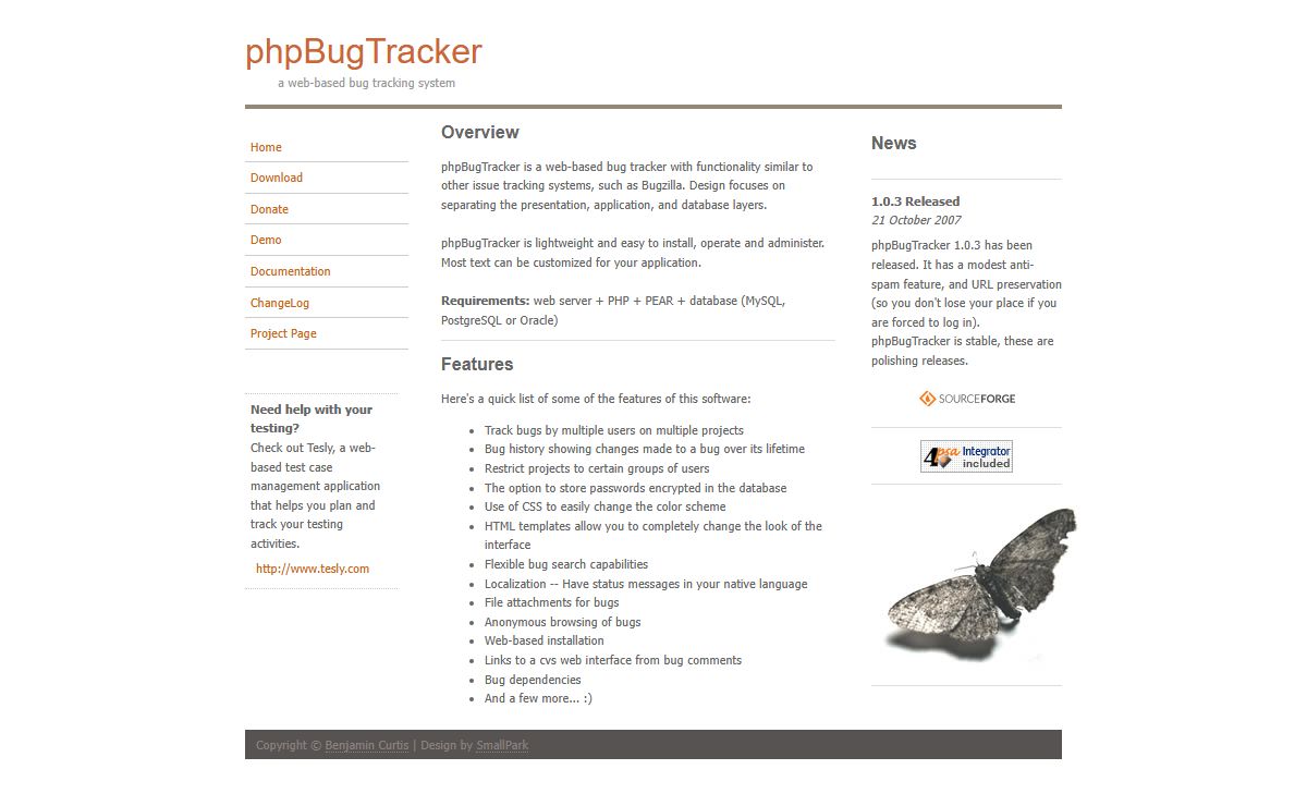 phpBugTracker - open source issue tracking software