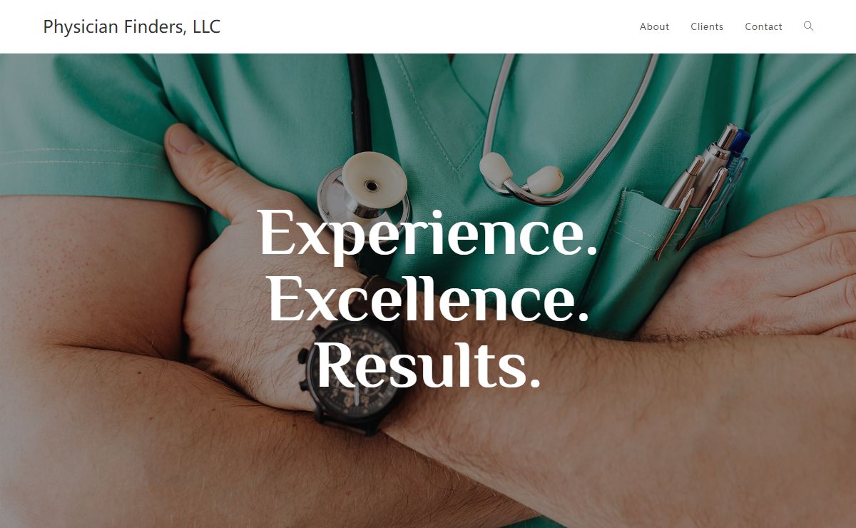 Physician Finders, LLC – Gene's Landing Page
