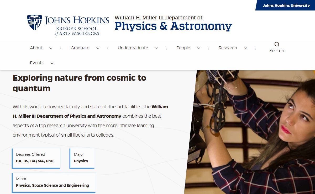 Physics & Astronomy | Johns Hopkins University
