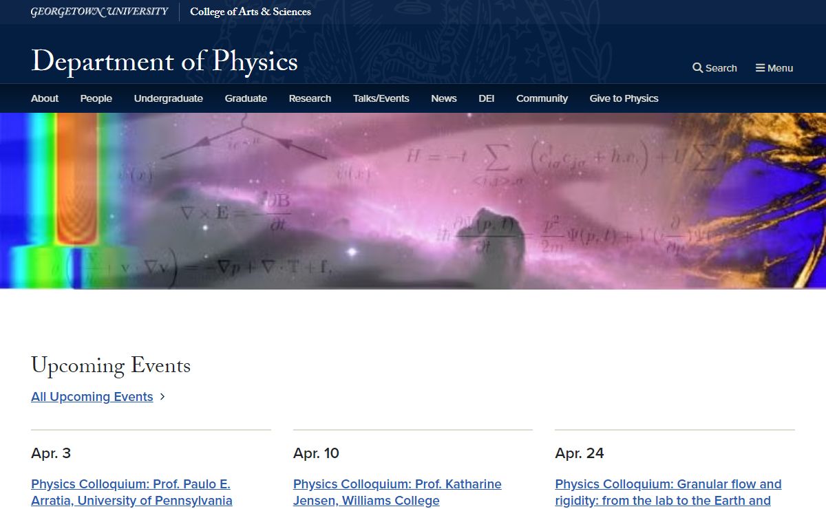 Department of Physics | Georgetown University
