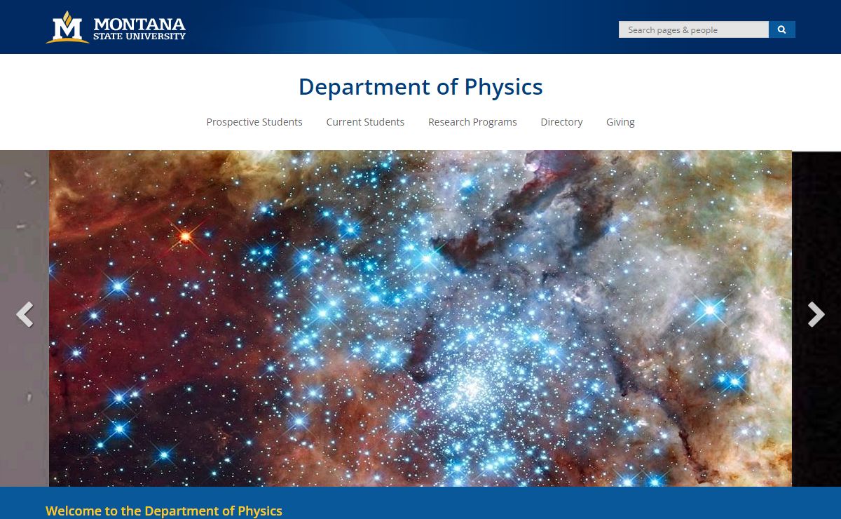 Department of Physics - Department of Physics | Montana State University