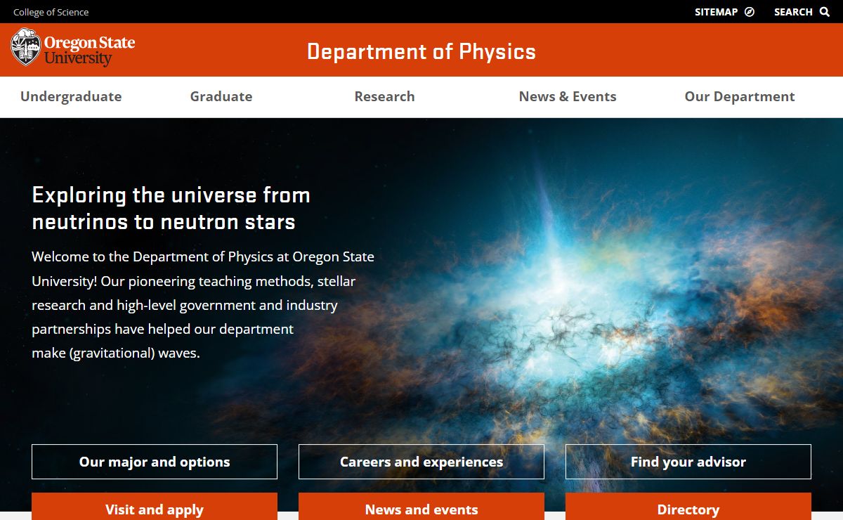Department of Physics | Oregon State University