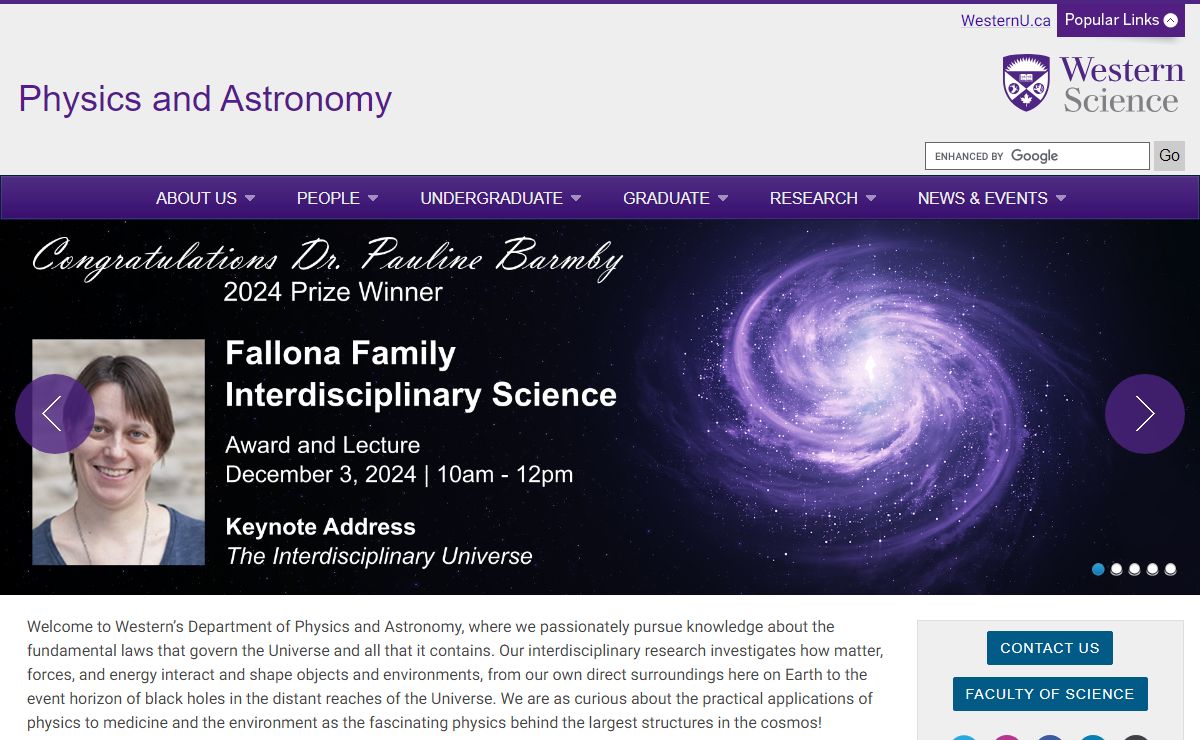 Physics and Astronomy - Western University