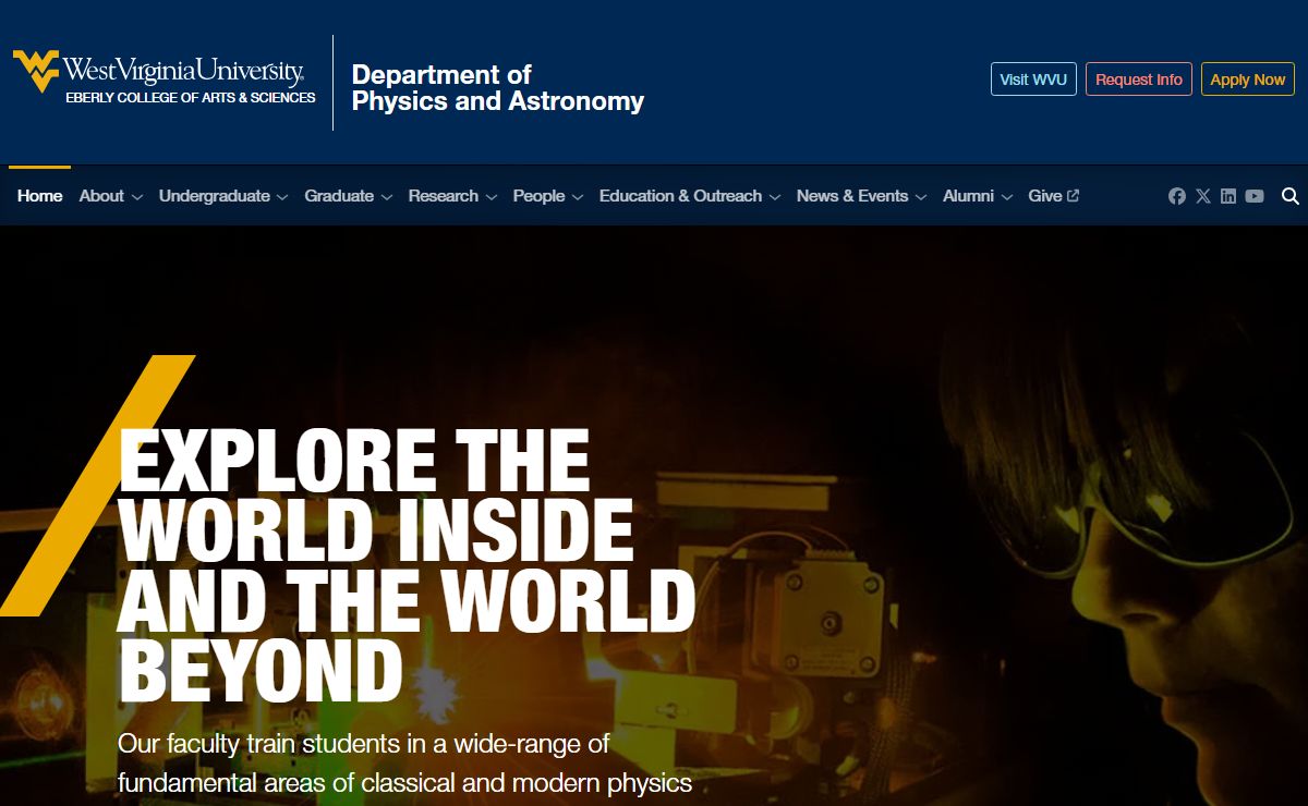 Department of Physics and Astronomy at West Virginia University