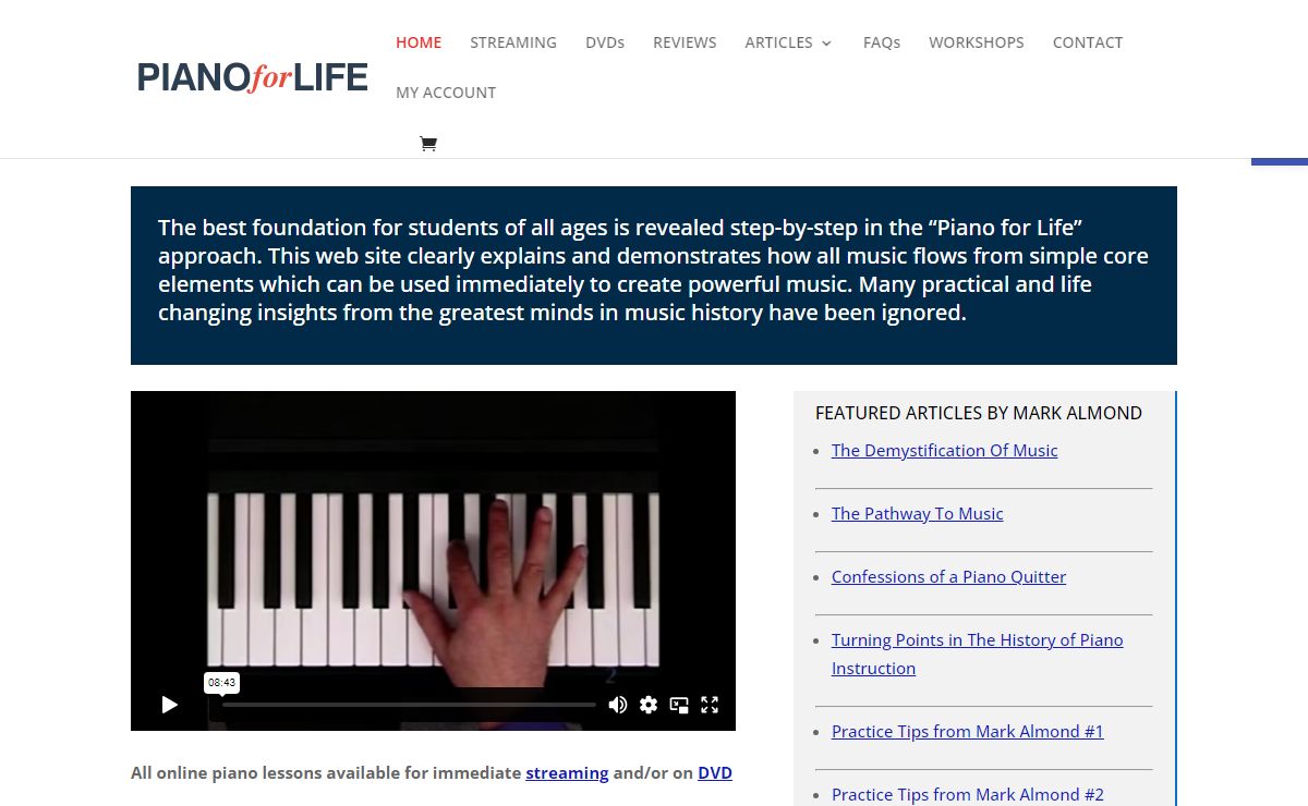 Piano for Life | Online Piano Lessons