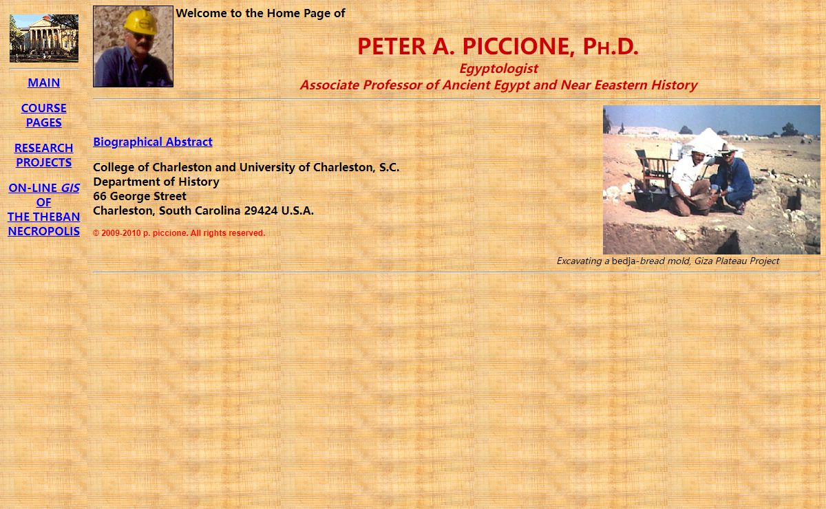 peter a. piccione, ph.d., home page