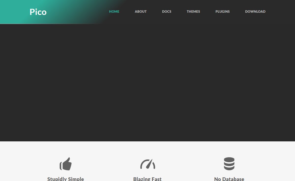 Pico - A stupidly simple, blazing fast, flat file CMS.