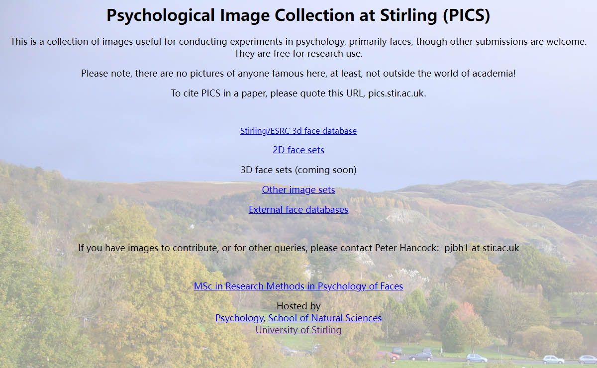 Psychological Image Collection at Stirling (PICS)