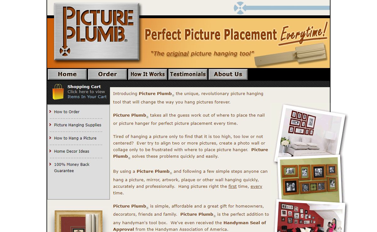 Picture Plumb - The Perfect Picture Hanging Tool