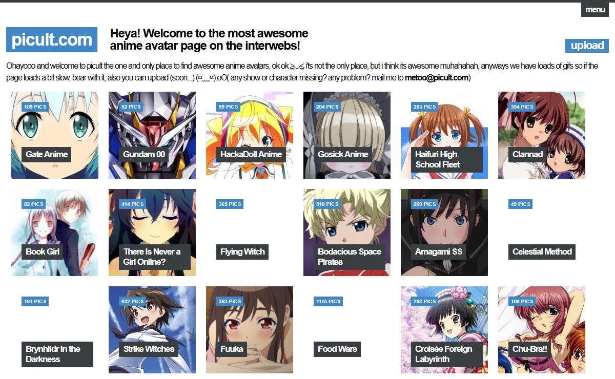 Picult ( ᐛ )و Anime Avatar Gallery