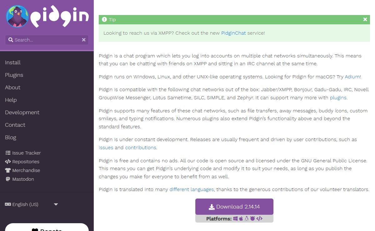 Pidgin :: Pidgin, the universal chat client
