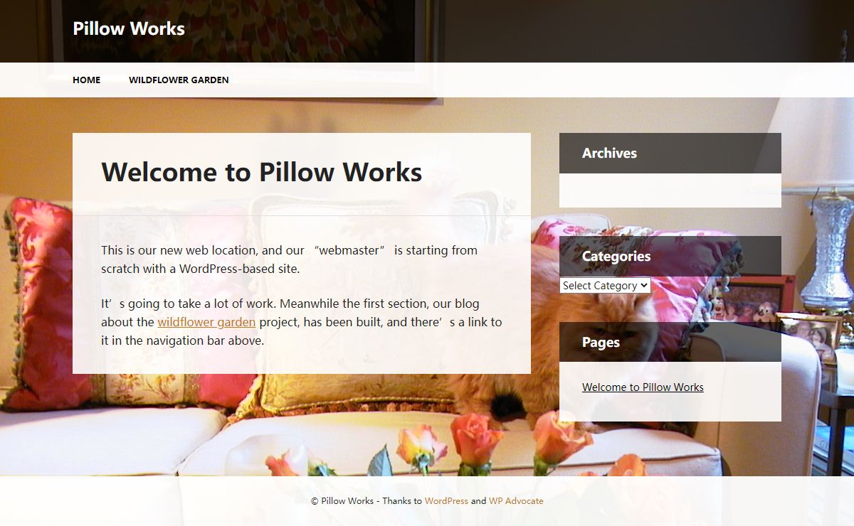 Pillow Works – Pillow Works WordPress Blog